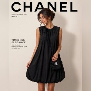 Chanel sleeveless dress and matching bag